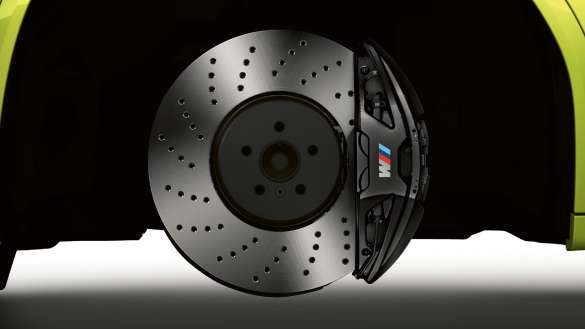 BMW X4 M Competition F98 LCI Facelift 2021 M Compound-Bremse in Schwarz Nahaufnahme