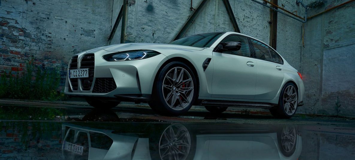 BMW M3 Competition G80 2020 Frozen Brilliant White metallic Dreiviertel-Frontansicht