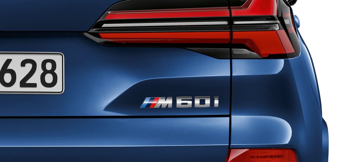BMW X5 M60i xDrive G05 MP Rücklicht Nahaufnahme